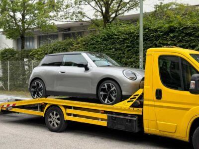 Transport eines Mini Cooper